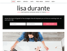 Tablet Screenshot of lisadurante.com